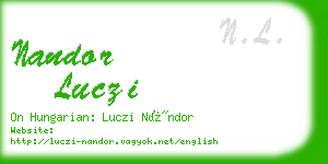 nandor luczi business card